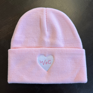 WPG Heart Toque | White on Pink