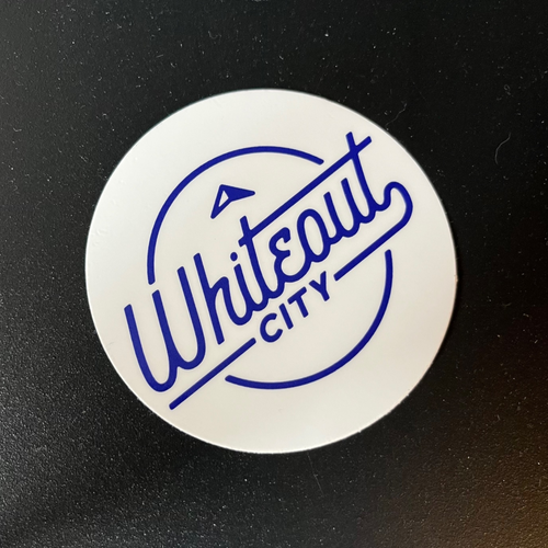 Whiteout City Sticker | Navy on White