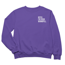Load image into Gallery viewer, BIFW Crewneck | White on Purple