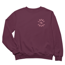 Load image into Gallery viewer, Loyal To Local Crewneck | Rose on Maroon