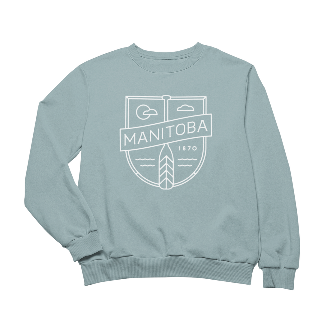 MB Cottage Crewneck | White on Sage