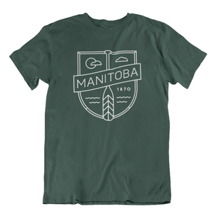 MB Cottage Tee | White on Forest Green