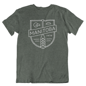 MB Cottage Tee | White on Heather Forest
