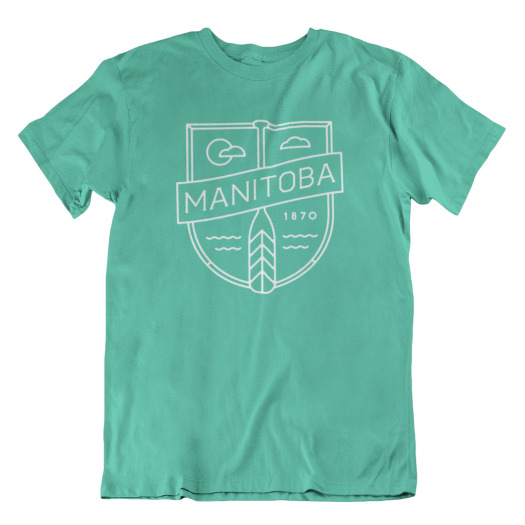 MB Cottage Tee | White on Turquoise