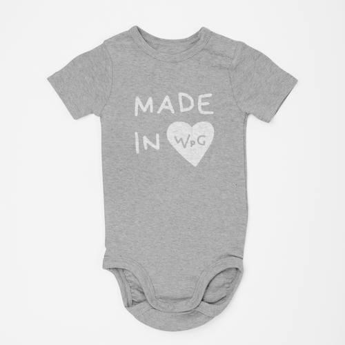 Made In WPG Infant Onesie | Athletic Grey