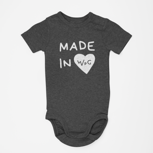 Made In WPG Infant Onesie | Heather Charcoal
