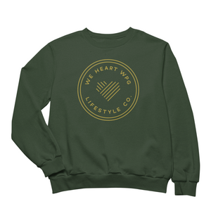 WHW Lifestyle Crewneck | Gold on Forest