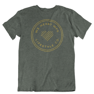 WHW Lifestyle Tee | Gold on Heather Forest