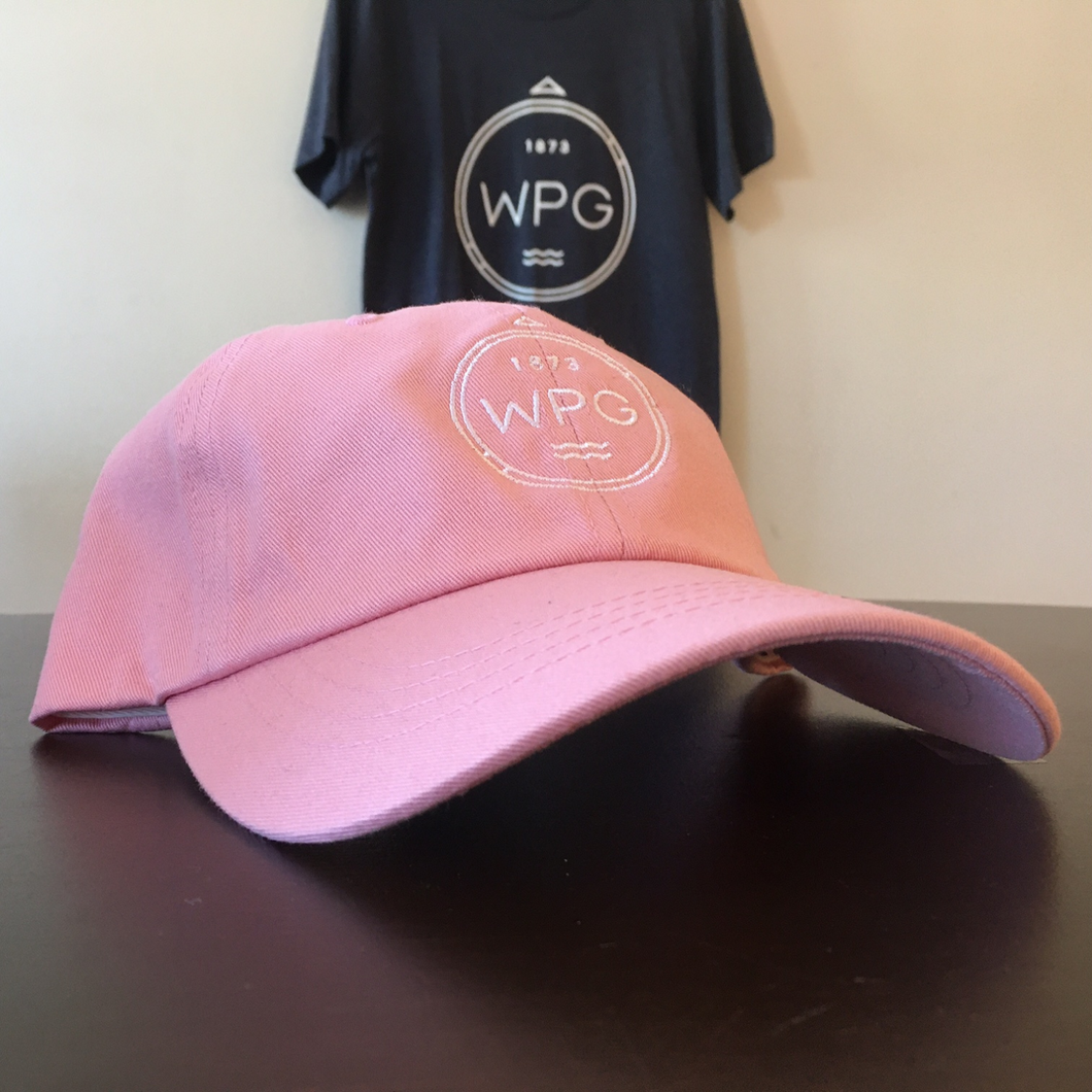 WPG Compass Dad Hat | White on Pink