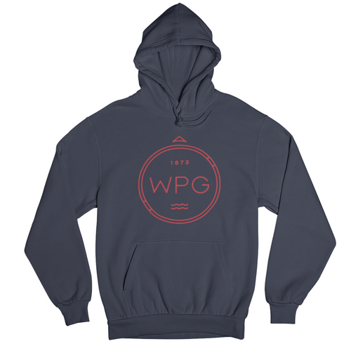 WPG Compass Hoodie | Red on Navy