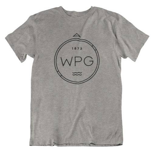 WPG Compass Tee | Black on Athletic Grey