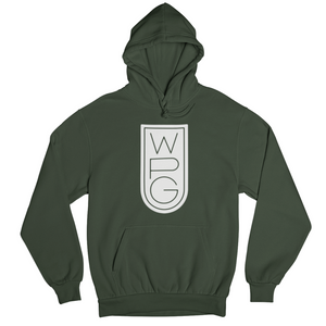 WPG Crest Hoodie | White on Forest Green