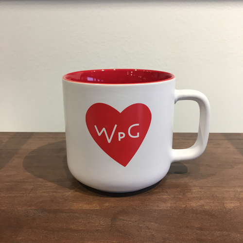 WPG Heart Coffee Mug | Red on White