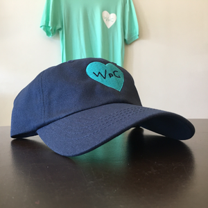 WPG Heart Dad Hat | Teal on Navy