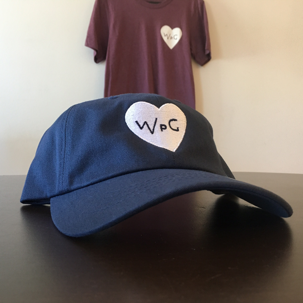 WPG Heart Dad Hat | White on Navy