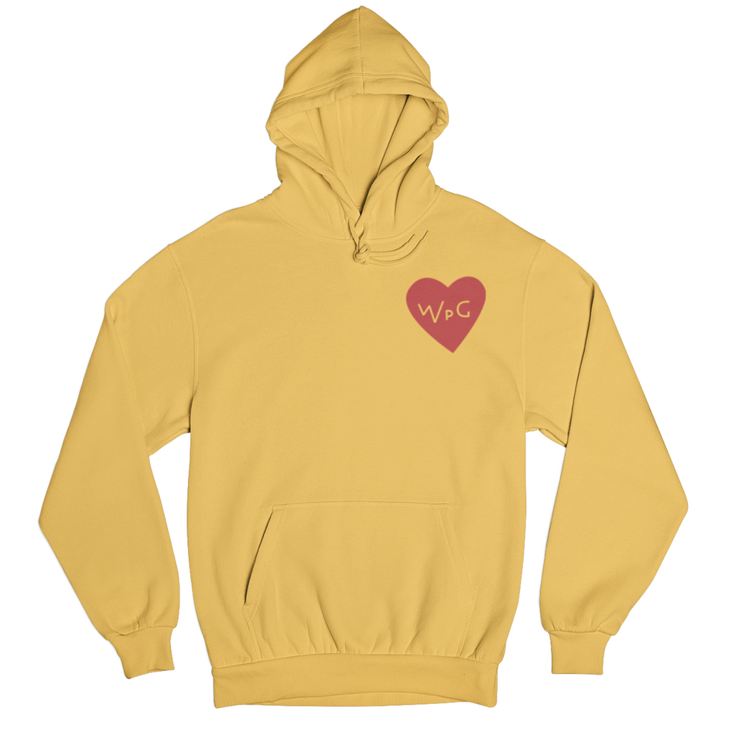 WPG Heart Hoodie | Red on Gold