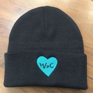 WPG Heart Toque | Teal on Navy