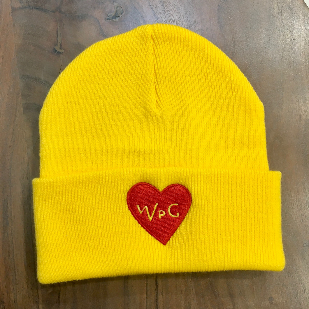 WPG Heart Toque | Red on Yellow