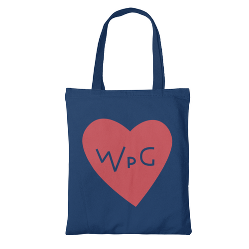 WPG Heart Tote | Red on Navy
