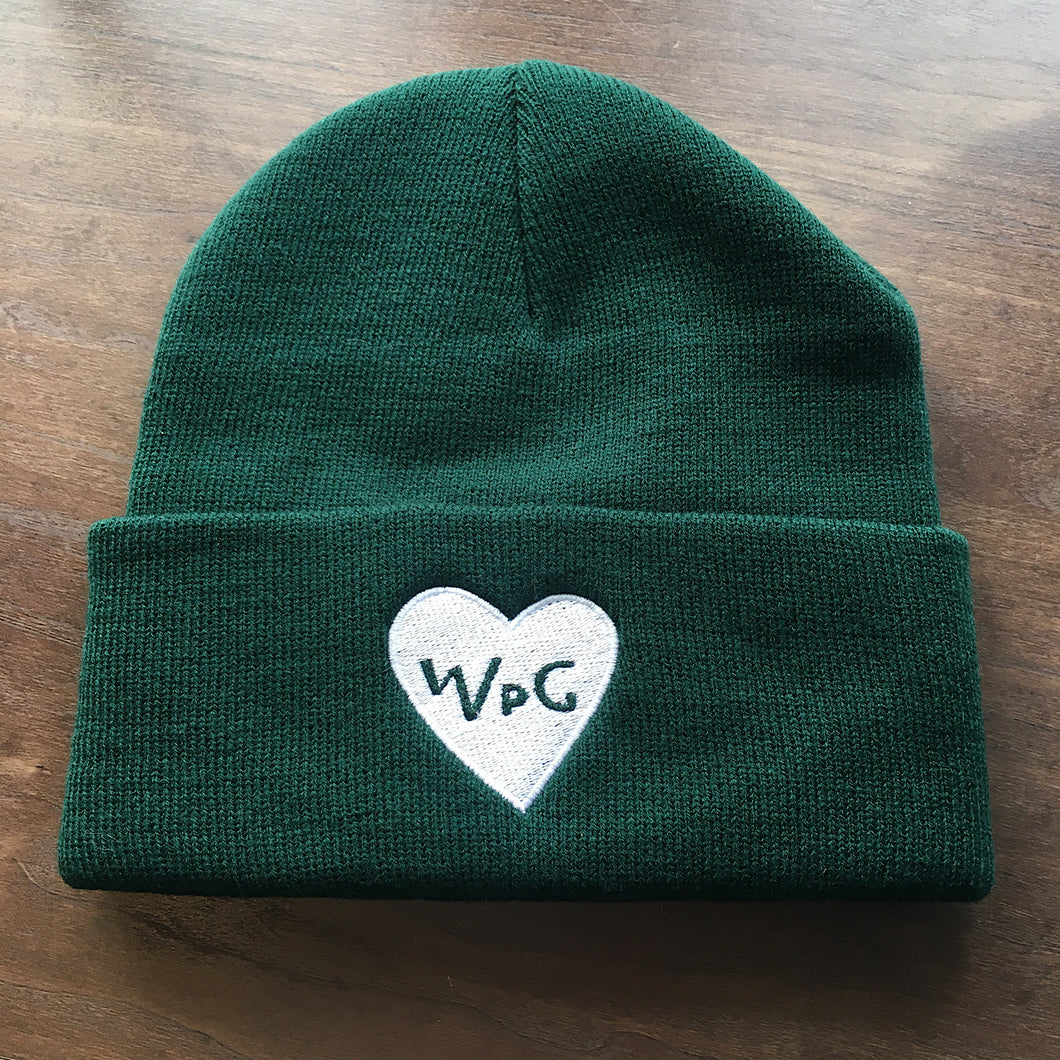 WPG Heart Toque | White on Forest