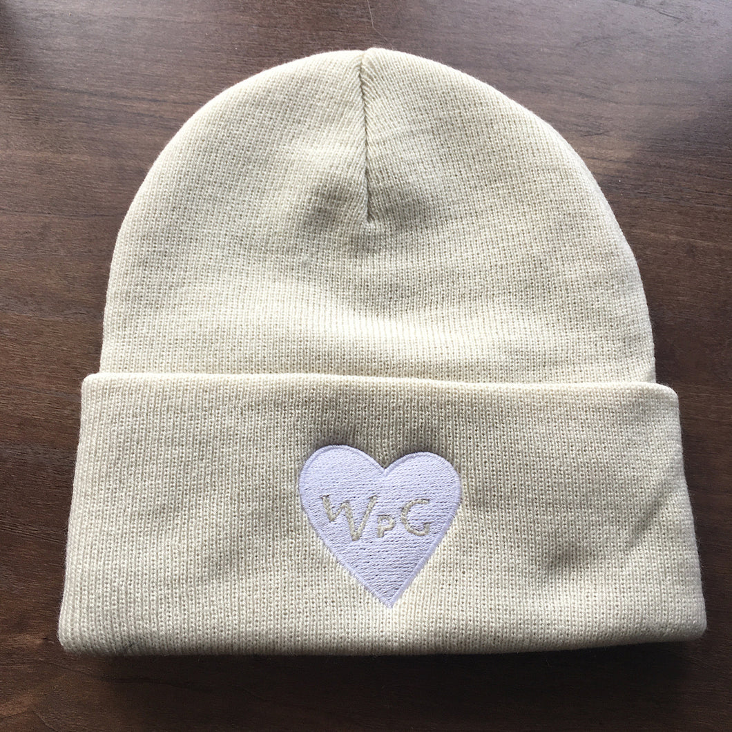 WPG Heart Toque | White on Champagne